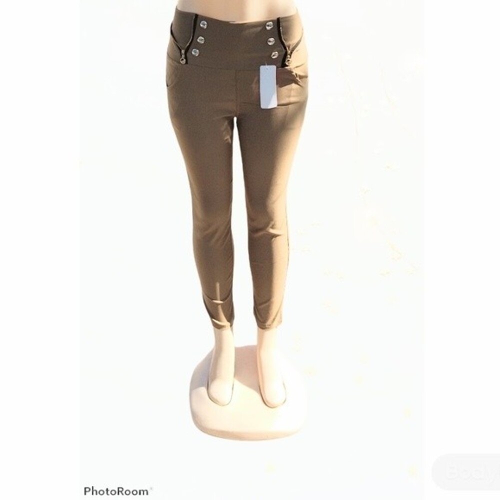 Khaki Jeans With Bling